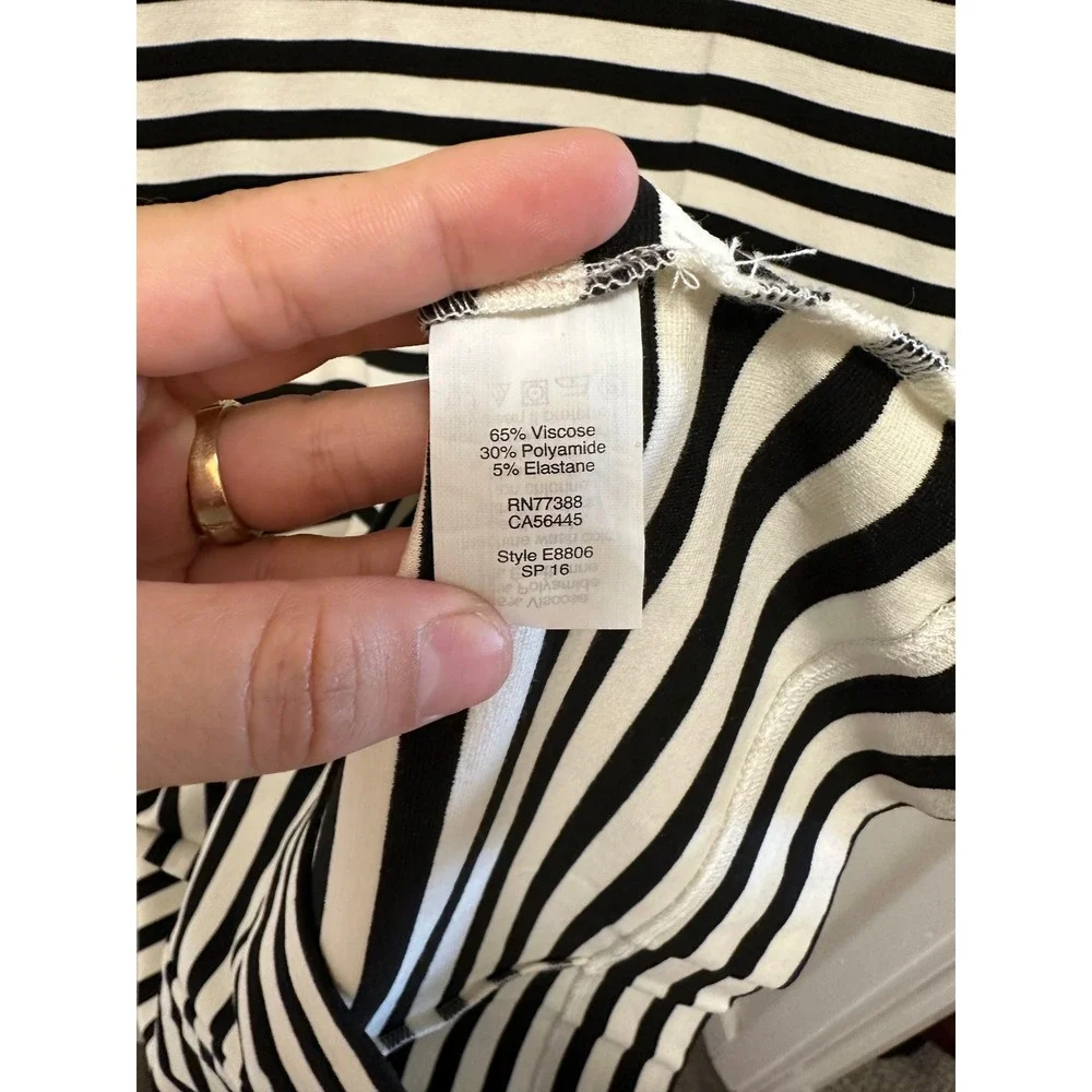 Madewell Striped Short Sleeve Dress Casual Everyday Womens Size 10 - Picture 6 of 8